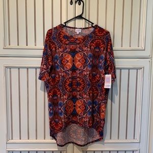 LuLaRoe XXS Irma. Beautiful oranges and blues